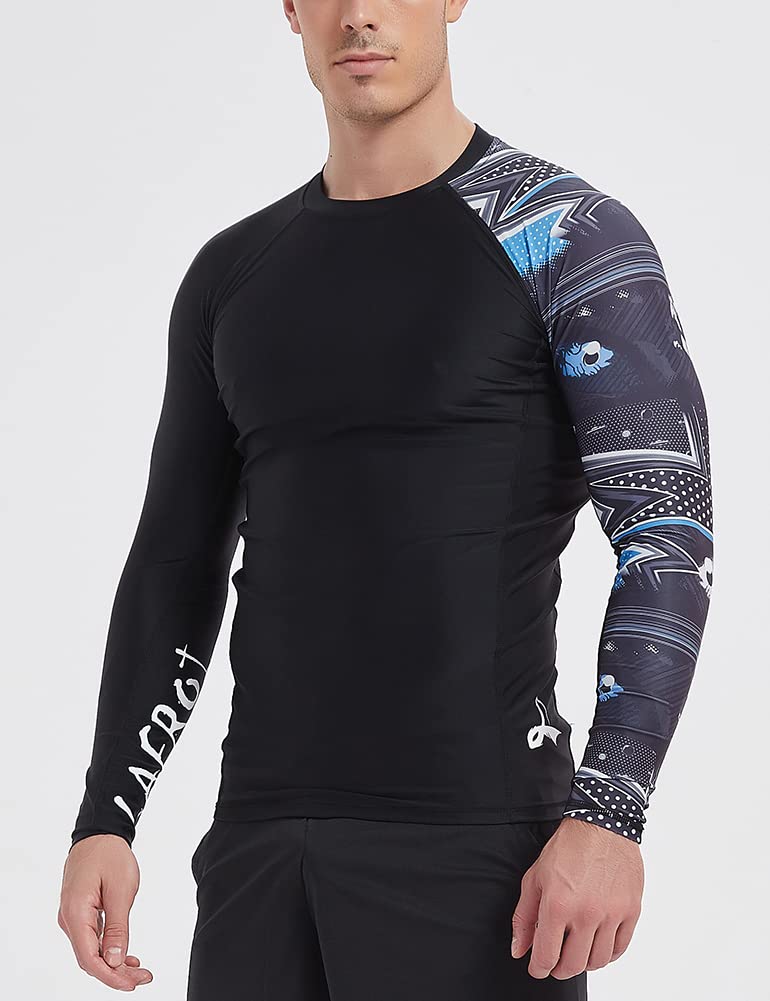 LAFROI Men's Long Sleeve UPF 50+ Baselayer Skins Performance Fit Compression Rash Guard-CLYYB Asym Gaze Size LG - Image 5